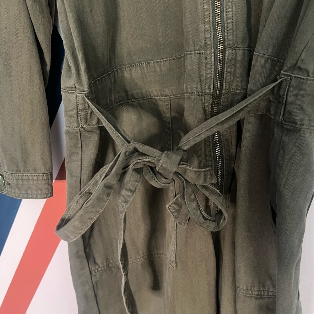 Lucky Brand Green Khaki Women's Utility Jumpsuit - Picture 5 of 6